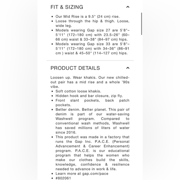 Gap Loose Khakis - Black - Size 8 - Picture 5 of 5